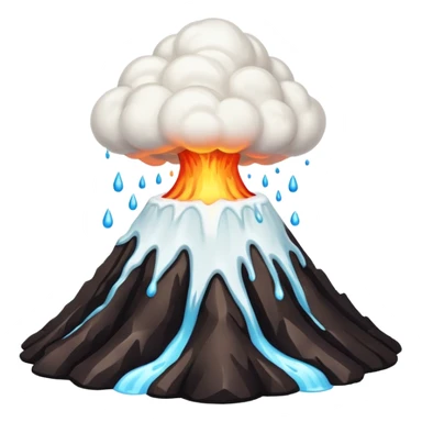 Volcano but with only white liquid erupting and no lava sticker