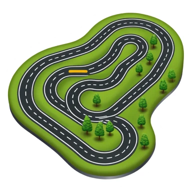 creat the nurburgring track map as a emoji sticker