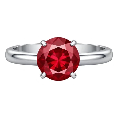 white jewelry ring with red stone sticker