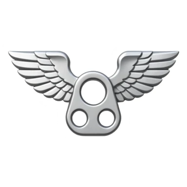 metal wing nut with two grips. sticker