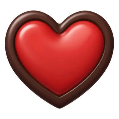 Red Heart dipped in chocolate  sticker
