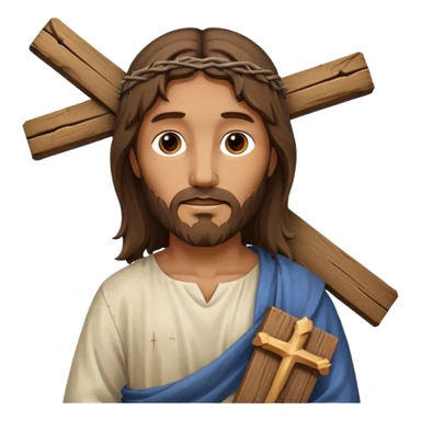 JESUS CARRYING HIS CROSS sticker