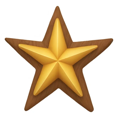 Create me a star made of wood sticker