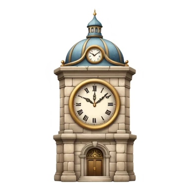 make an emoji which are a clock tower   but the tower is rond sticker