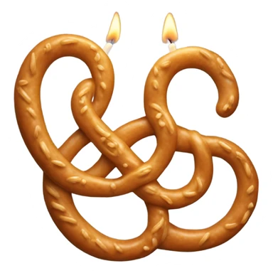 candle made out of bretzel sticker