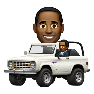 Oj Simpson in his bronco  sticker