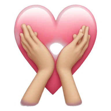 Sad heart hands  sticker