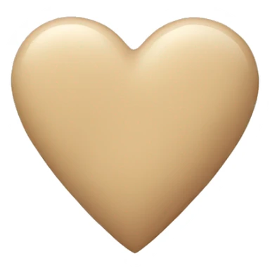 Beige love heart sticker