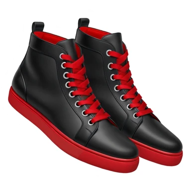 A pair of black Christian Louboutins shoe sneaker  sticker