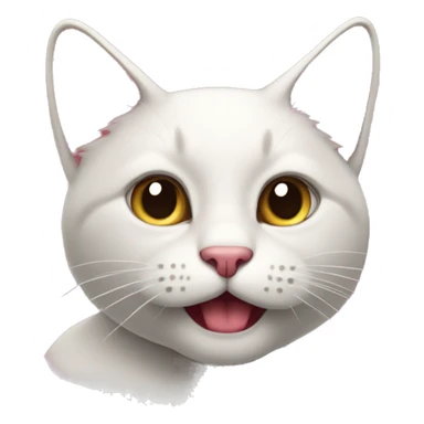 un gato con un moño rosado sticker