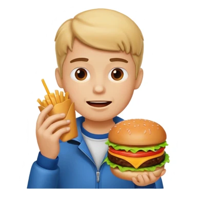 boy cool burger sticker