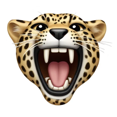 Leopard shouting sticker