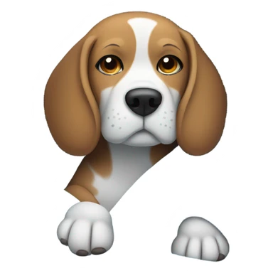 Cold Beagle UNDER many blue blankets sticker