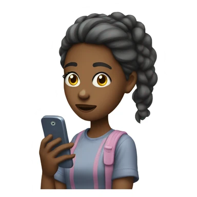 girl with a phone not paying attention sticker