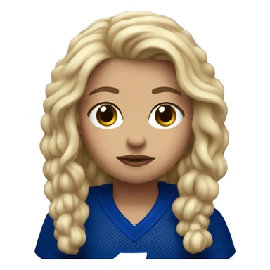 blond female sad NY Giants fans sticker