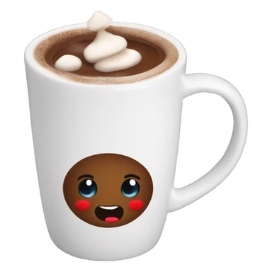 Hot chocolate in a Christmas mug sticker