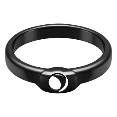 Black metal ring  sticker
