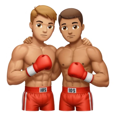 two boxers hugging sticker