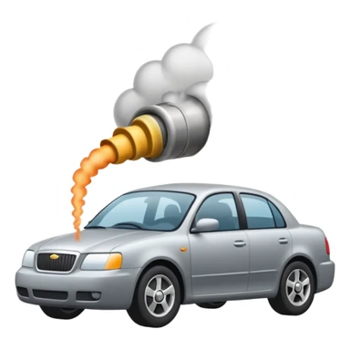 smoke coming out of a car exhausts  sticker