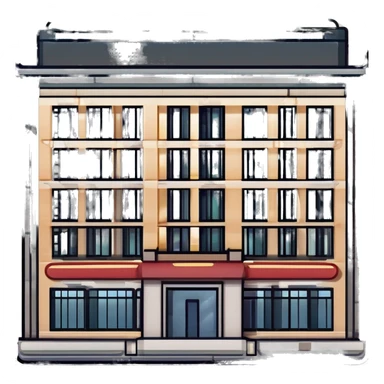 Commercial enterprise building  sticker