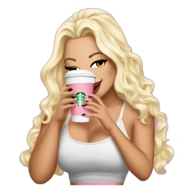 trisha paytas drinking starbucks sticker