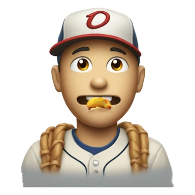 Rotten apple in baseball cap sticker