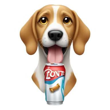 dogs drinking soda sticker