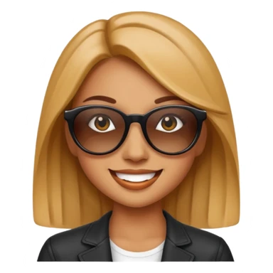 Stylish girl emoji sticker
