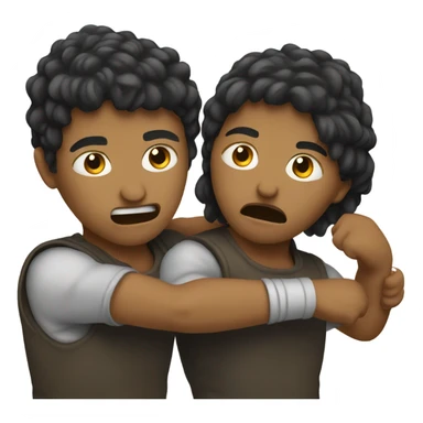 Two people fighting  sticker