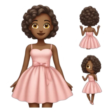 cute girl wit dress sticker