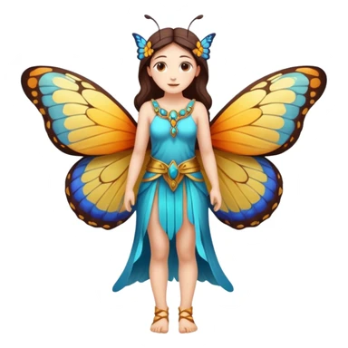 fullbody ancient woman with butterfly wings sticker