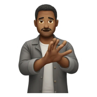 Man saying no with his hands sticker