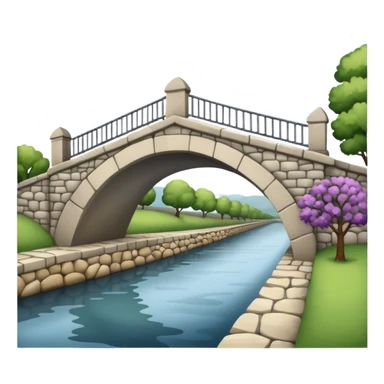 bridge over canal sticker