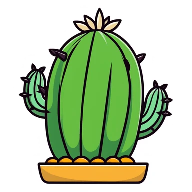 desert cactus with spikes sticker
