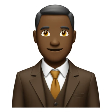 smartly dressed man in brown with phone  sticker