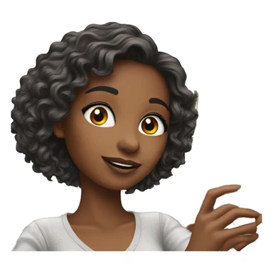 Girl taking Selfie in-front of Eiffel tower  sticker