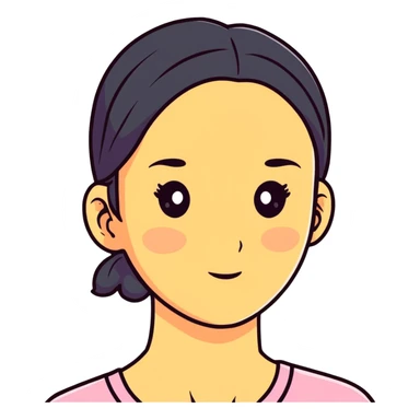 chica con acné en el rostro sticker