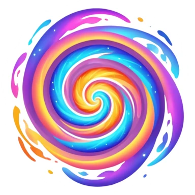 glowing cosmic energy flow sticker