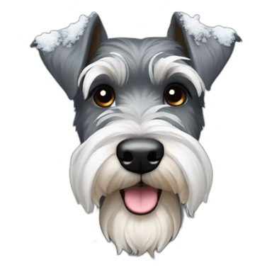 Schnauzer in snow sticker