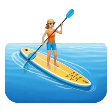 Paddle board on water  sticker