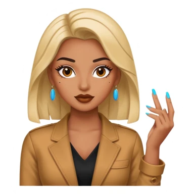 baddie with nails sticker