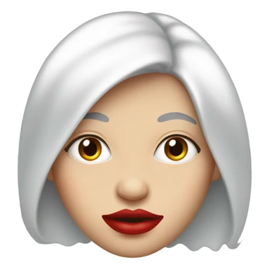 Red hair Lipstick Face covered in milk liquid sticker