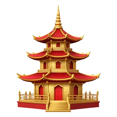 pagoda style temle sticker