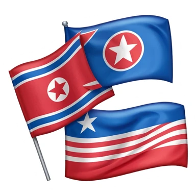 Let's talking about a emoji flag hack combination with Puerto Rico + North Korea emoji flag combination flag hack as a flag image by photo and flag sticker