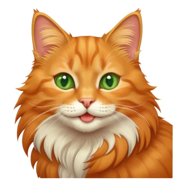 smiling orange tabby cat sticker