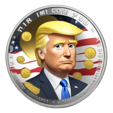 Trump virtual coin sticker