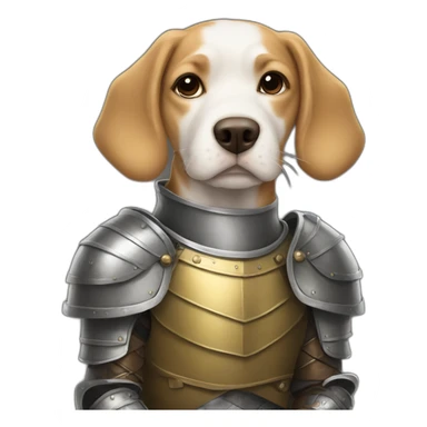 dog in armor sticker
