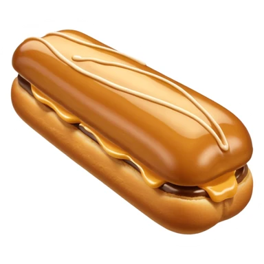 3d realistic éclair with topping of butterscotch  sticker