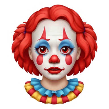 clown female make up cried sticker