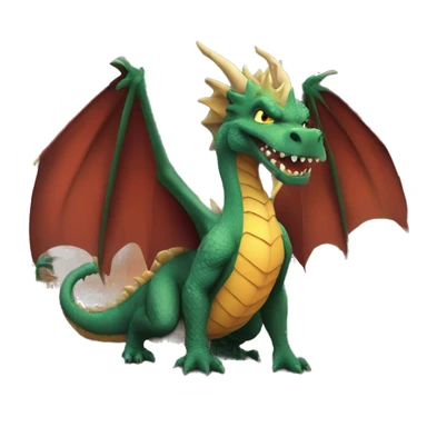 A huge dragon in the city that spits fire sticker